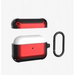 Wholesale Heavy Duty Shockproof Armor Hybrid Protective Case Cover for [Apple Airpods Pro] (Red)